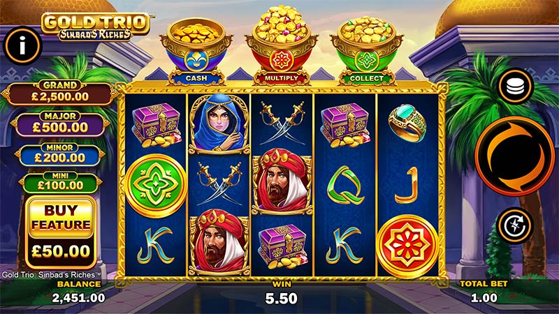 Gold Trio Sinbads Riches BF