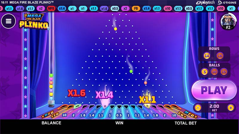 Mega Fire Blaze Plinko