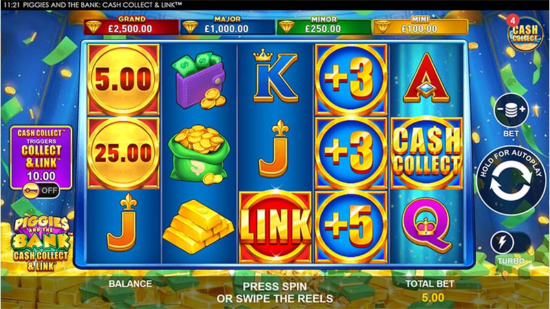 Piggies and the Bank Cash Collect and Link