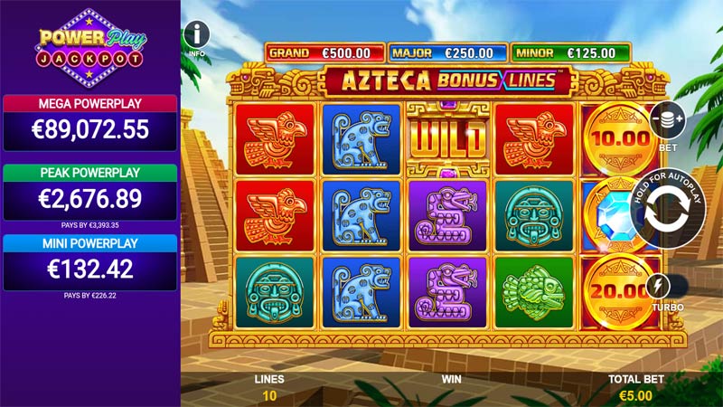 POP PowerPlay Azteca Bonus Lines