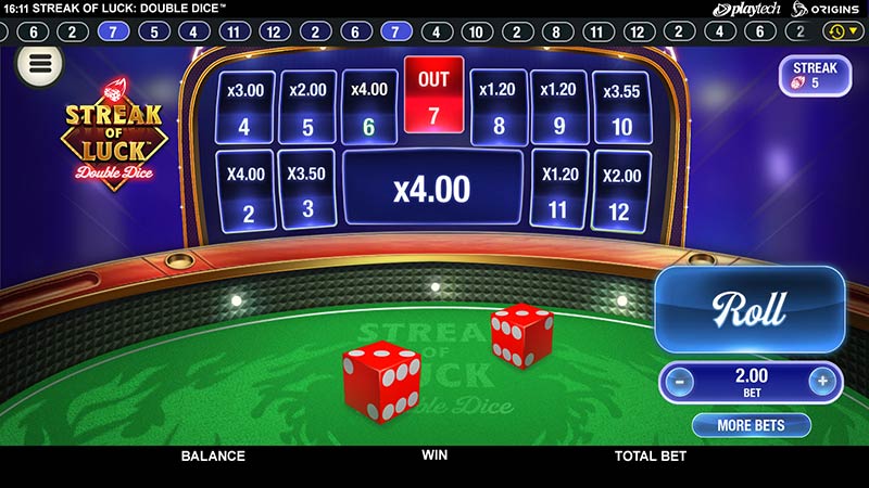 Streak of Luck Double Dice