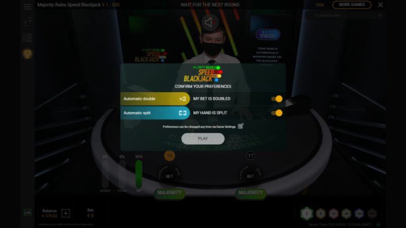 Majority Rules Speed Blackjack