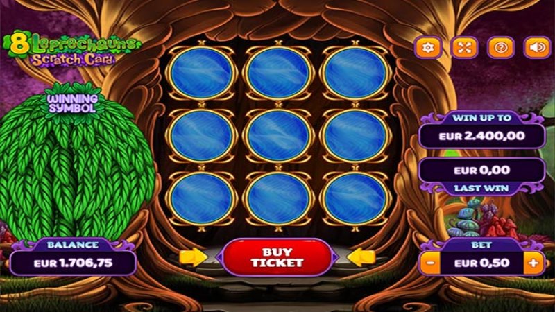 8 Leprechauns Scratch Card