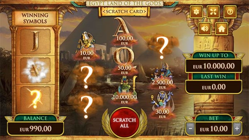 Egypt Land of the Gods Scratch Card