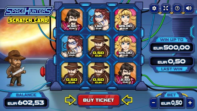 Space Hunters Scratch Card