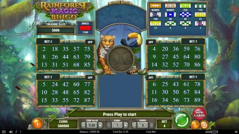 Rainforest Magic Bingo