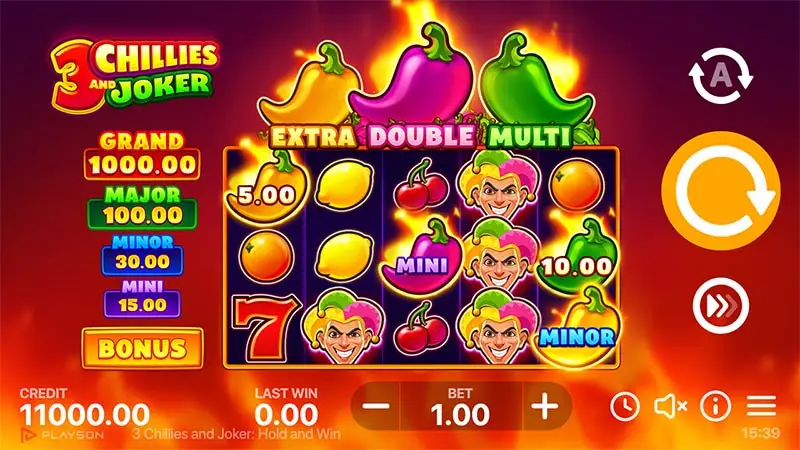 3 Chillies and Joker Hold and Win