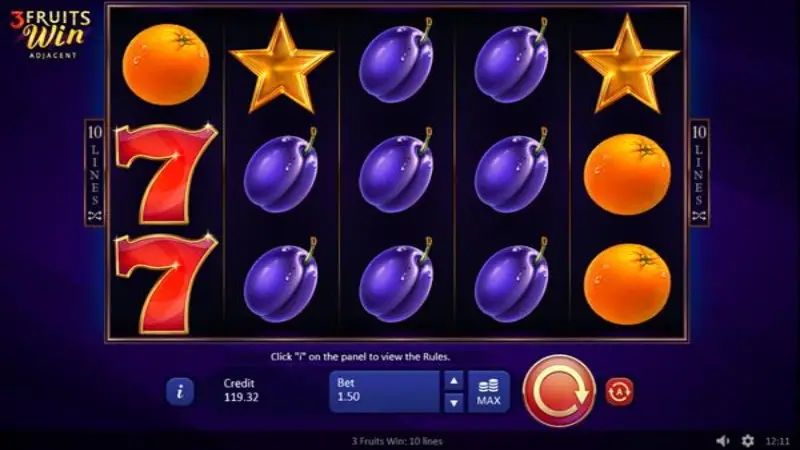 3 Fruits Win 10 lines