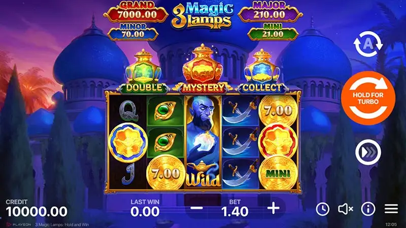 3 Magic Lamps Hold and Win