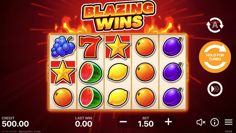 Blazing Wins 5 lines