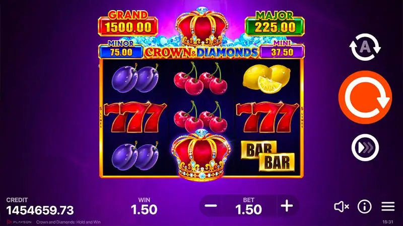 Crown and Diamonds: Hold and Win