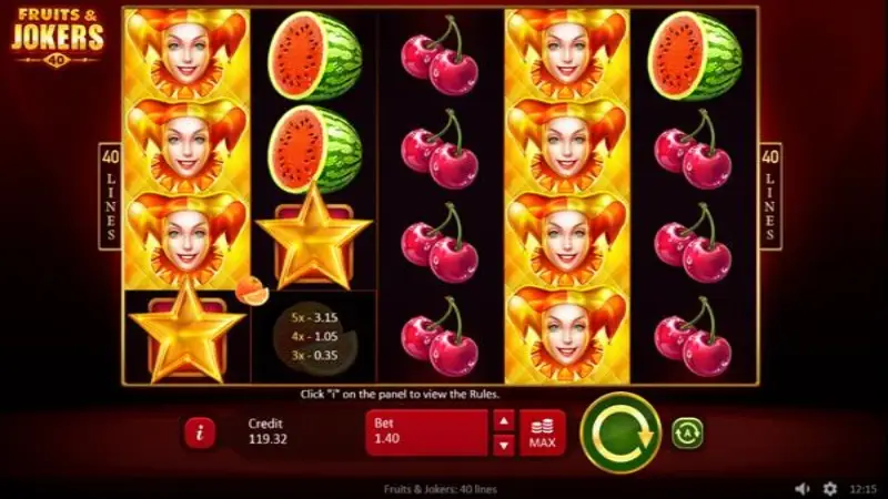 FruitsNJokers 40 lines