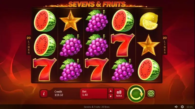Sevens n Fruits 20 lines