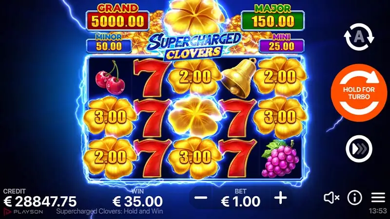 Supercharged Clovers Hold and Win