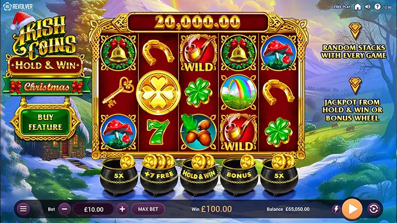 Irish Coins Hold and Win Christmas