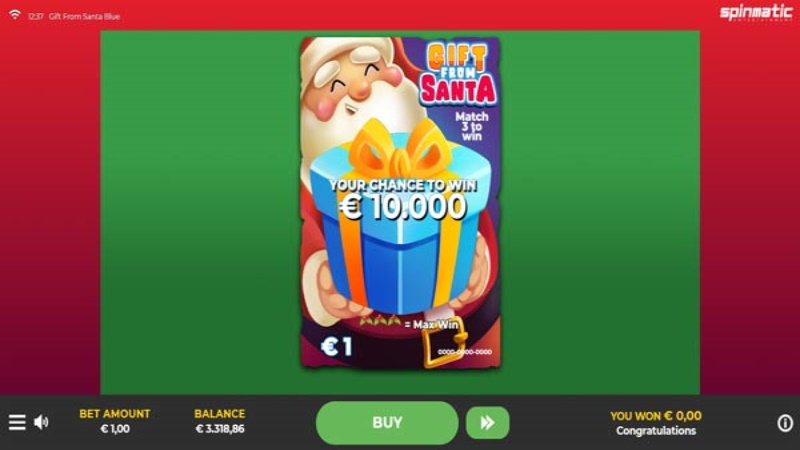 Gift From Santa Blue