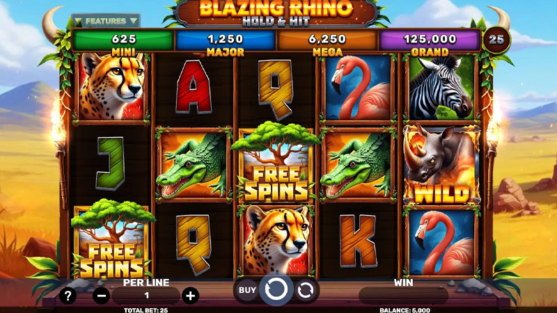 Blazing Rhino Hold and Hit