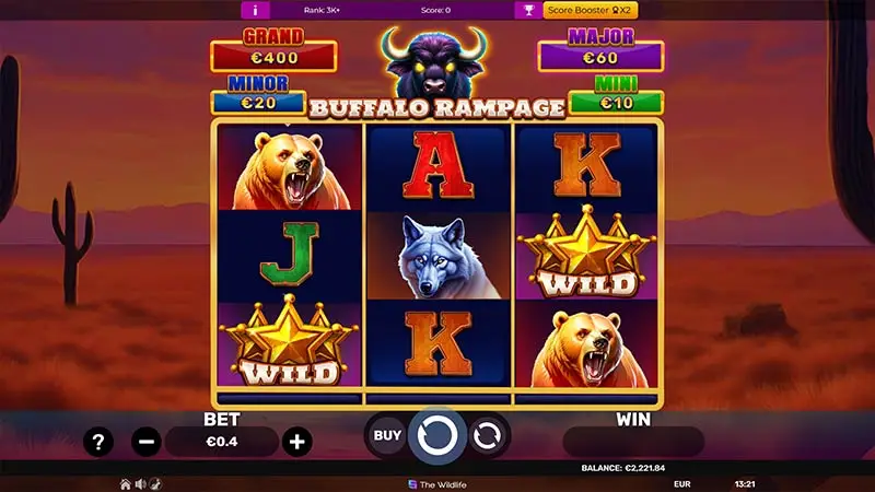 Buffalo Rampage Hold and Hit 3x3