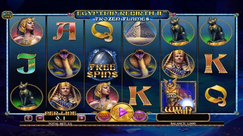 Egyptian Rebirth II Frozen Flames