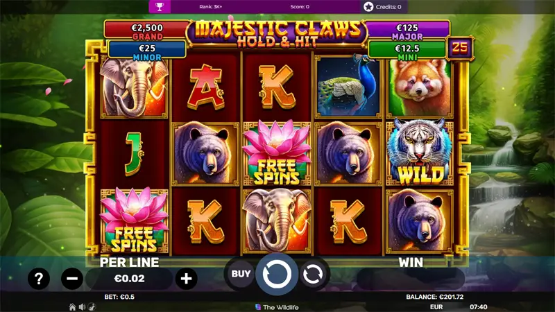 Majestic Claws Hold and Hit