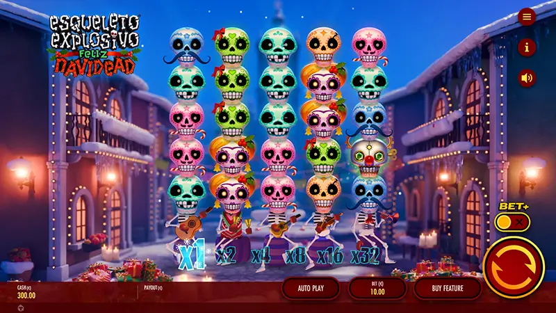 Esqueleto Explosivo Feliz Navidead