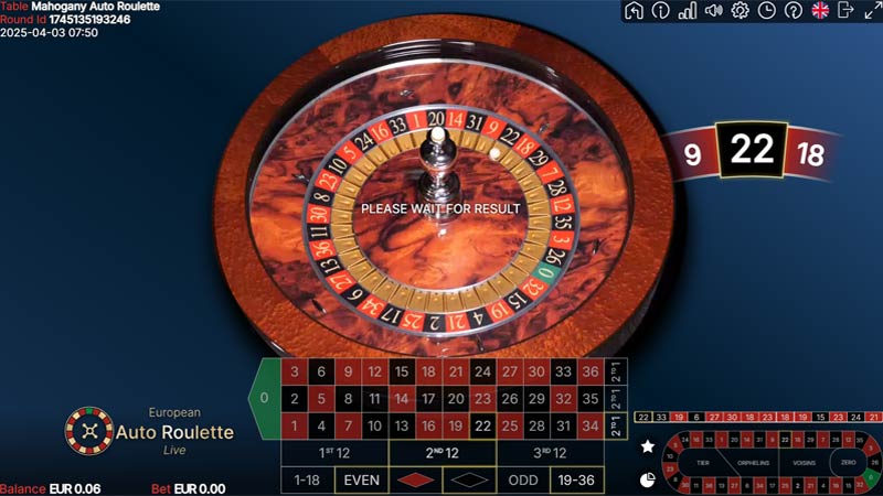 Mahogany Auto Roulette