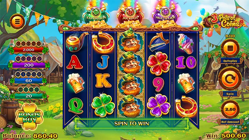 3 Pots of Coins