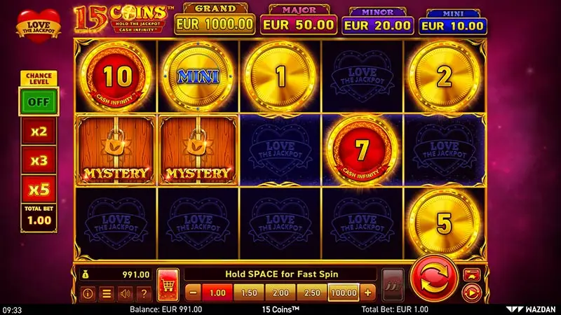 15 Coins Love the Jackpot