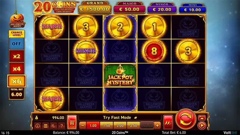 20 Coins Halloween Jackpots