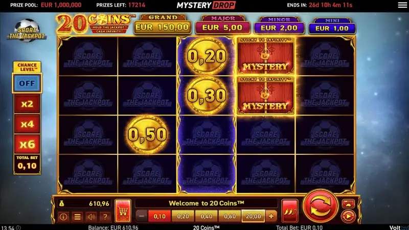 20 Coins Score The Jackpot