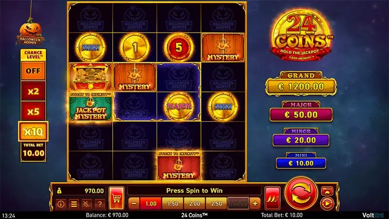 24 Coins Halloween Jackpots