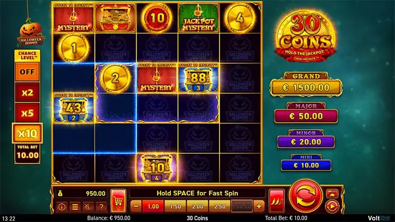 30 Coins Halloween Jackpots