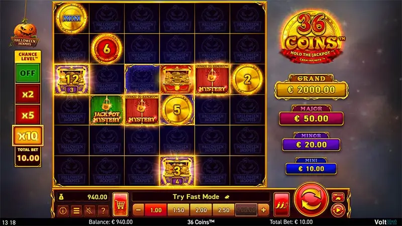 36 Coins Halloween Jackpots