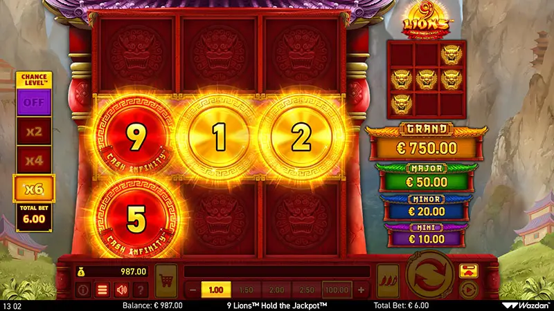 9 Lions Hold the Jackpot