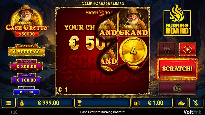 Cash Grotto Burning Board