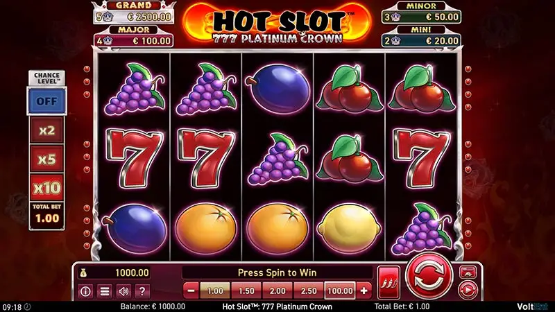 Hot Slot 777 Platinum Crown