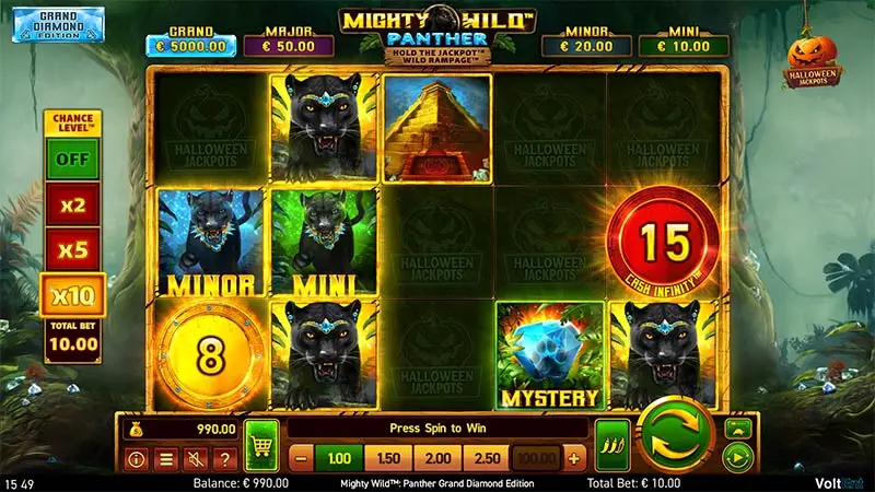 Mighty Wild Panther Grand Diamond Edition Halloween Jackpots