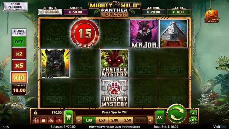 Mighty Wild Panther Grand Platinum Edition Halloween Jackpots