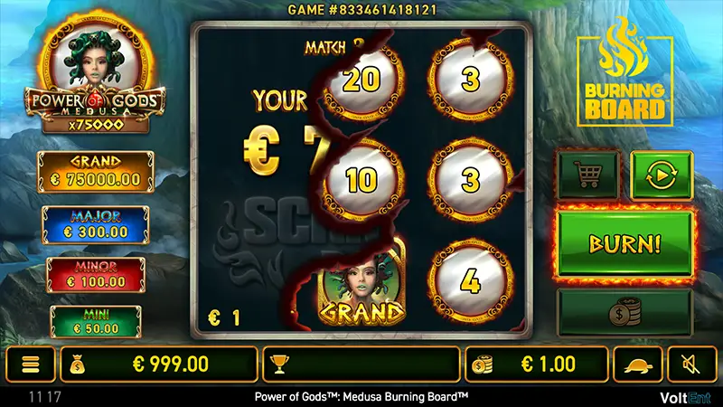 Power of Gods Medusa Burning Board