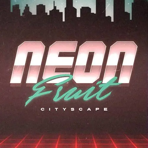 Neon Fruit Cityscape